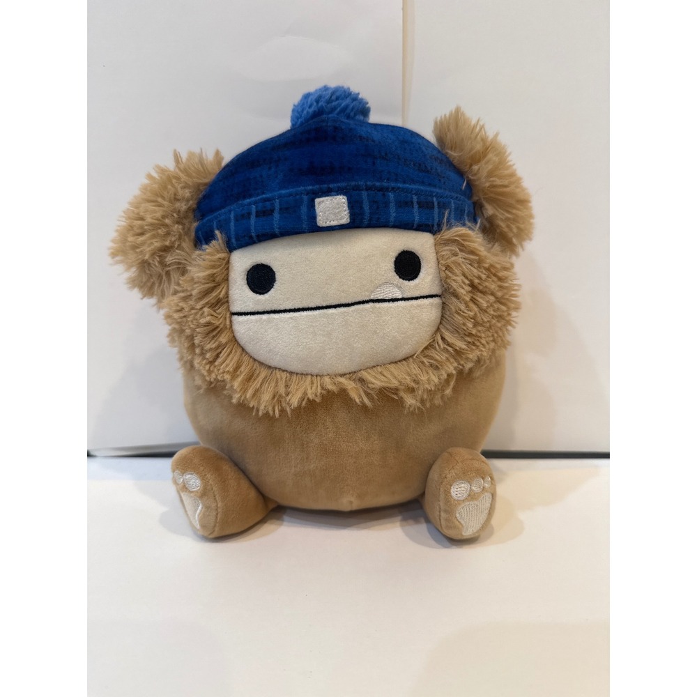 Squishmallows Benny the Bigfoot 8 Inch Plush Brown with Blue Beanie Hat 2022